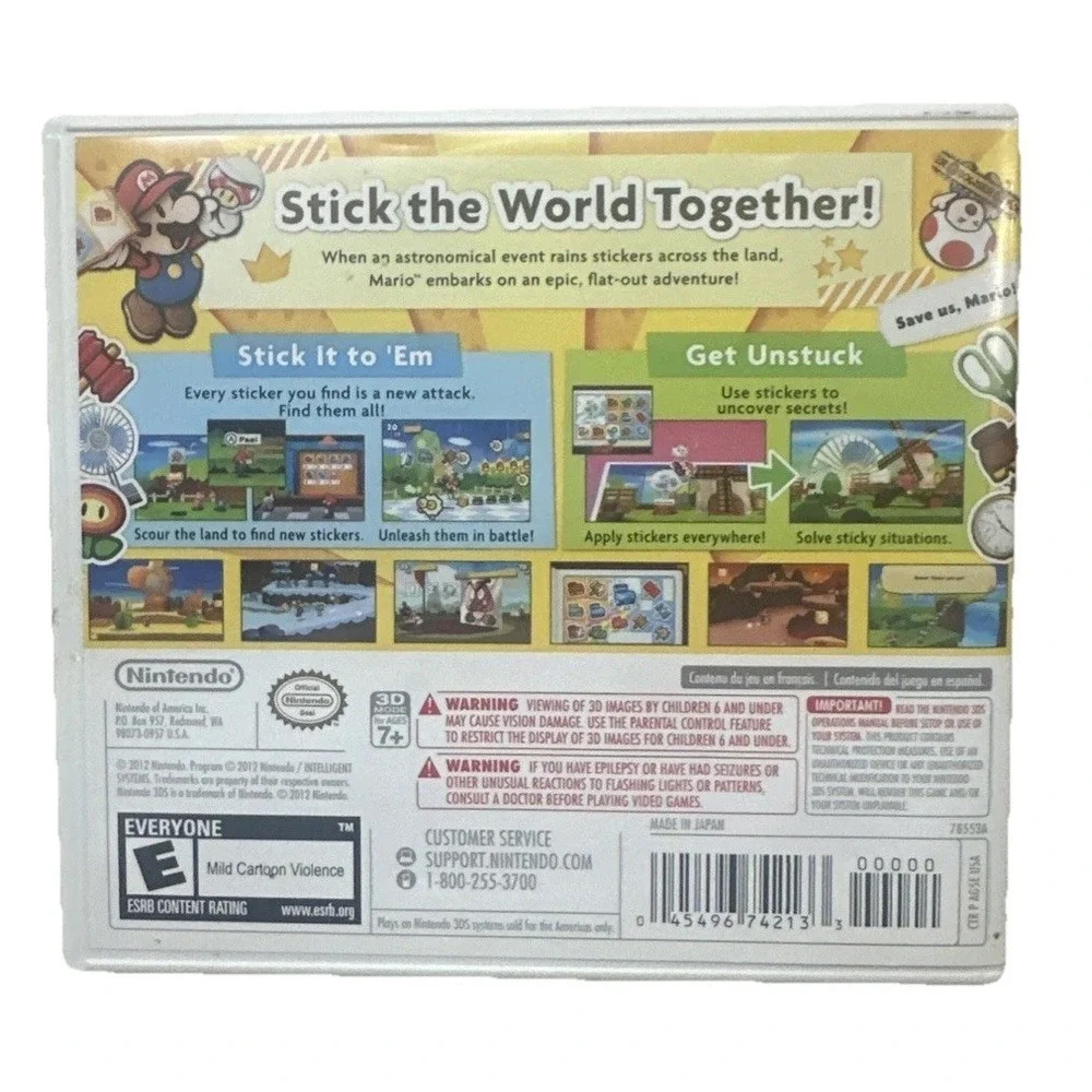 Paper Mario Sticker Star - Nintendo 3DS